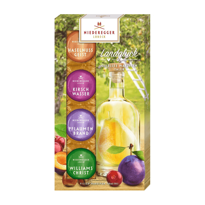 Niederegger Marzipan Country Spirits Discs Gift Box, 3.9 oz