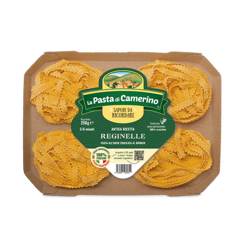 La Pasta di Camerino Reginelle Egg Pasta, Bronze Die, 8.8 oz | 250g
