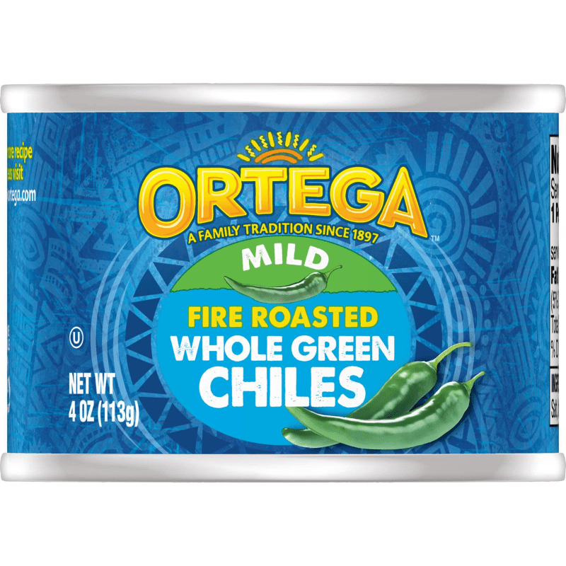 Ortega Mild Fire Roasted Whole Green Chiles, 4 oz