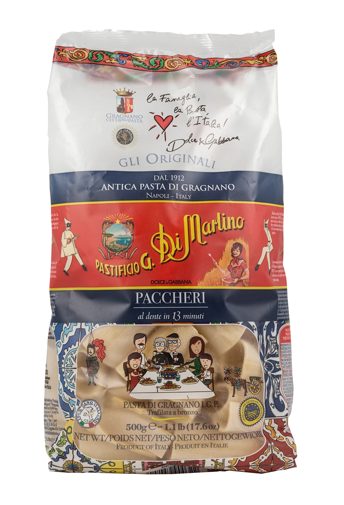 Pastificio G. Di Martino Pasta Paccheri, 16 oz | 453g