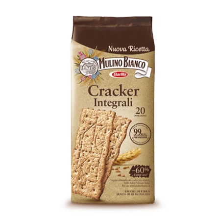 Mulino Bianco Whole Wheat Crackers, 17.64 oz | 500g