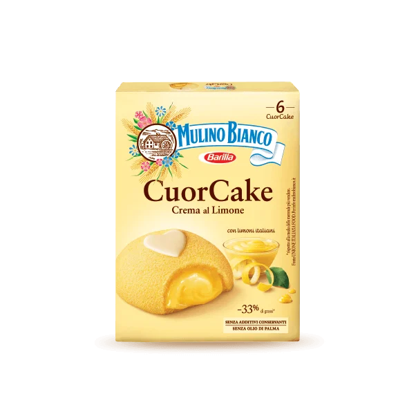 Mulino Bianco Cuor Cake with Lemon Cream, 6 pc, 210g