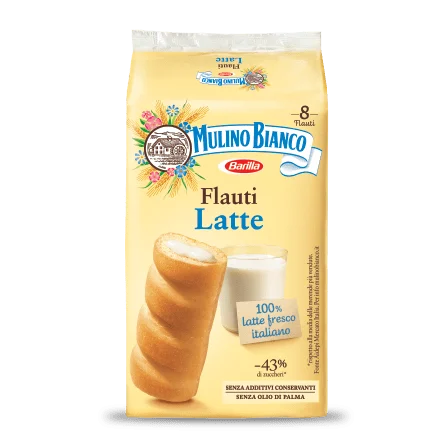 Mulino Bianco Flauti Latte, Milk Flutes, 8 pk, 280g