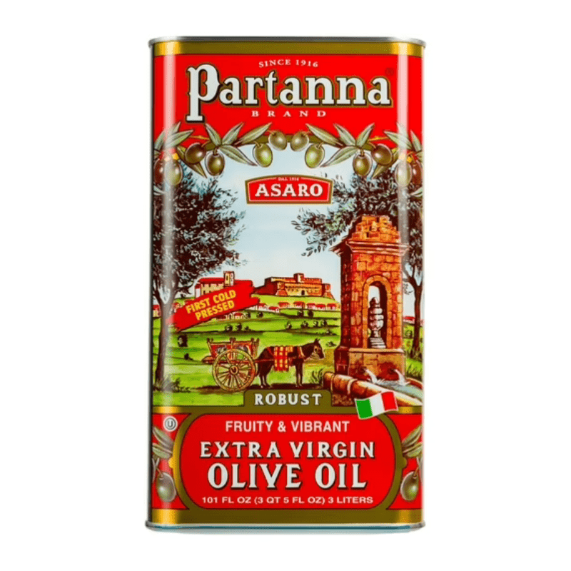 Partanna Extra Virgin Olive Oil Tin, 3 Liters