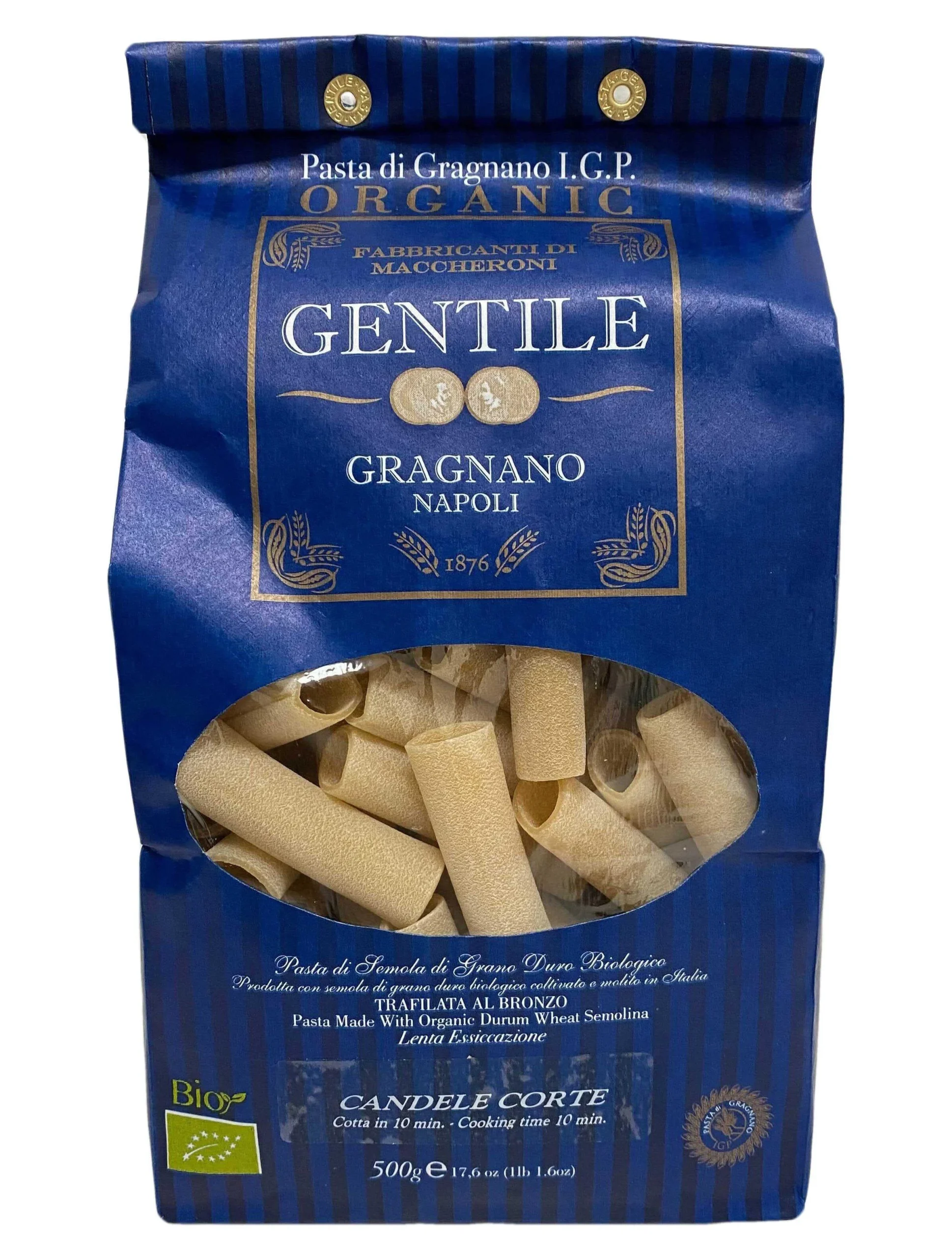 Pastificio Gentile Organic Candele Corte Pasta di Gragnano, 1.1 lbs