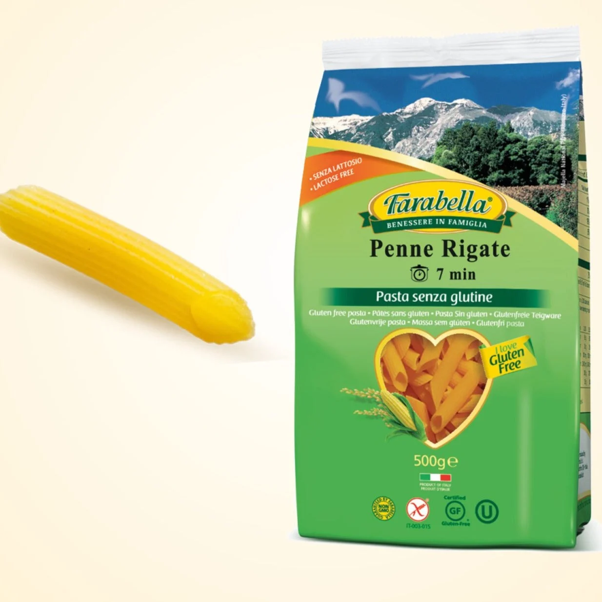 Farabella Gluten Free Penne Rigate Pasta, 12 oz | 340g