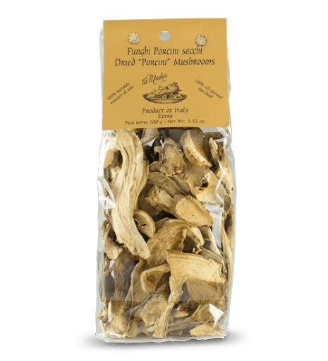 La Madia Dried Porcini Mushroom Extra, 3.53 oz | 100g