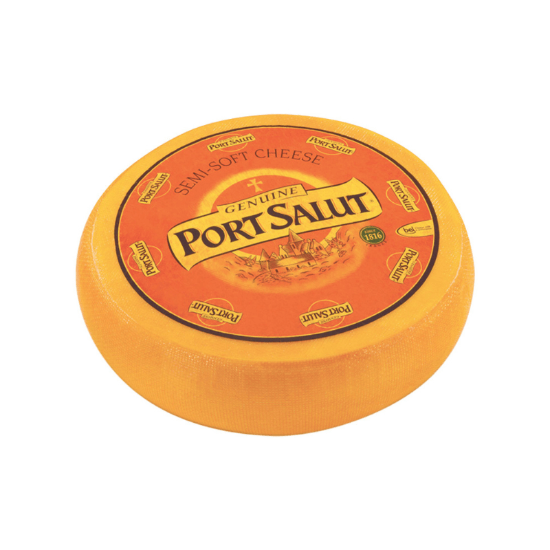 Port Salut Semi Soft Rippened Cheese Wheel, 5 Lbs