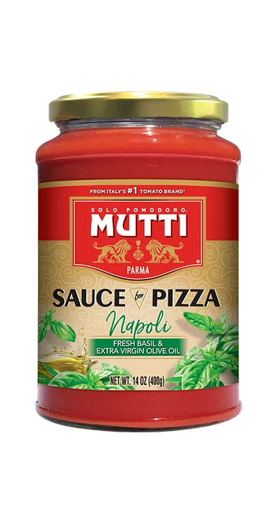 Mutti Sauce for Pizza Napoli, Basil & Oil, 14 oz | 400g