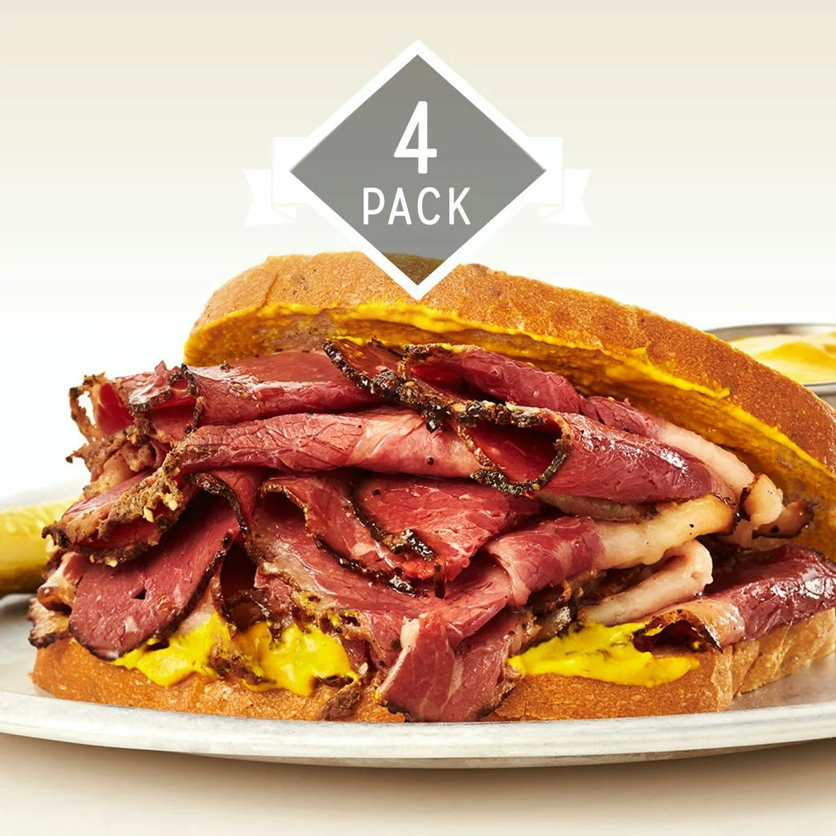 Prime Smoked Brisket Sandwich Pack for 4