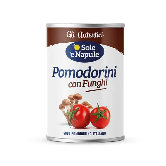 O Sole E Napule Cherry Tomatoes with Mushrooms, 14 oz | 400g