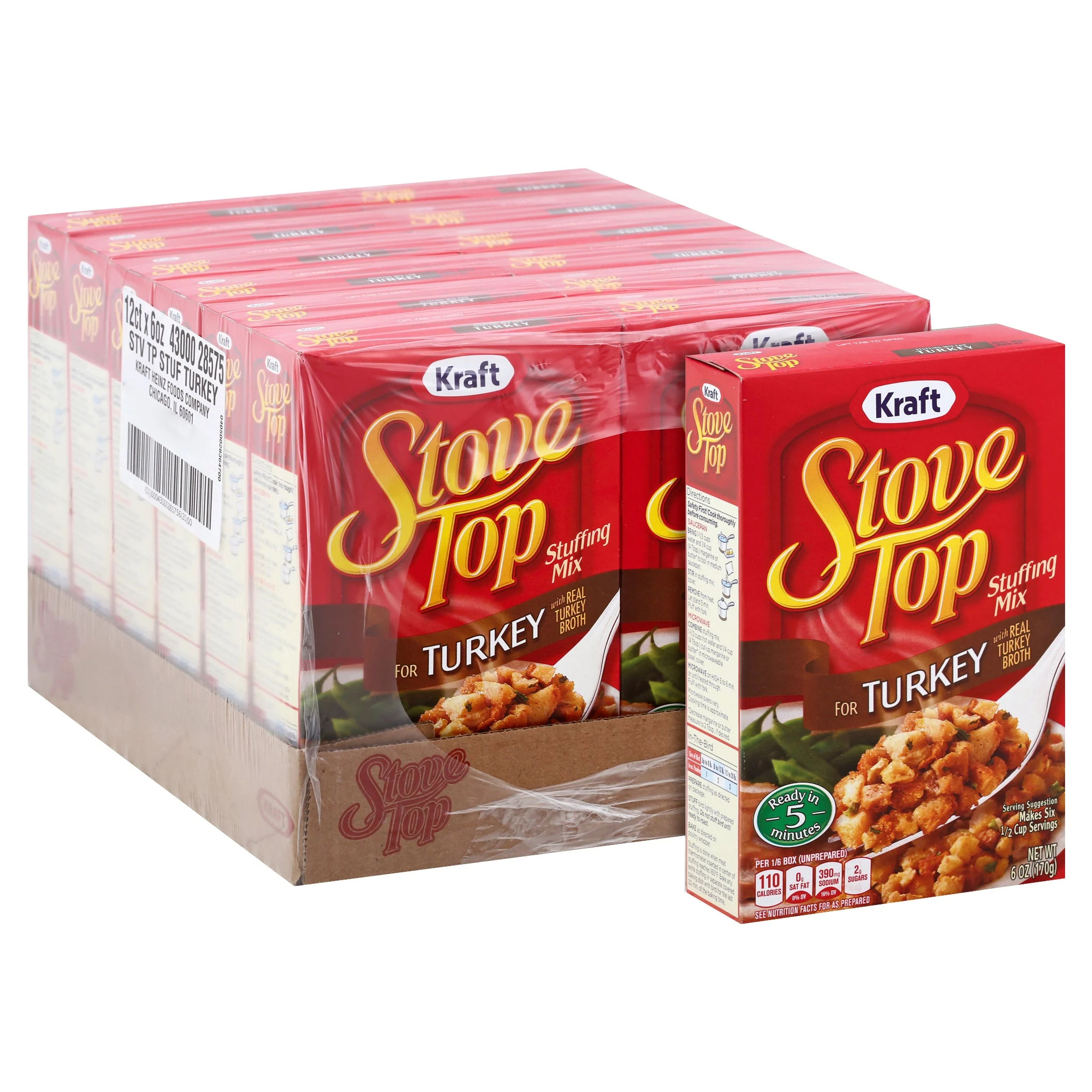 Stove Top Stuffing Stove Top Turkey, 6 Ounce Size - 12 Per Case.