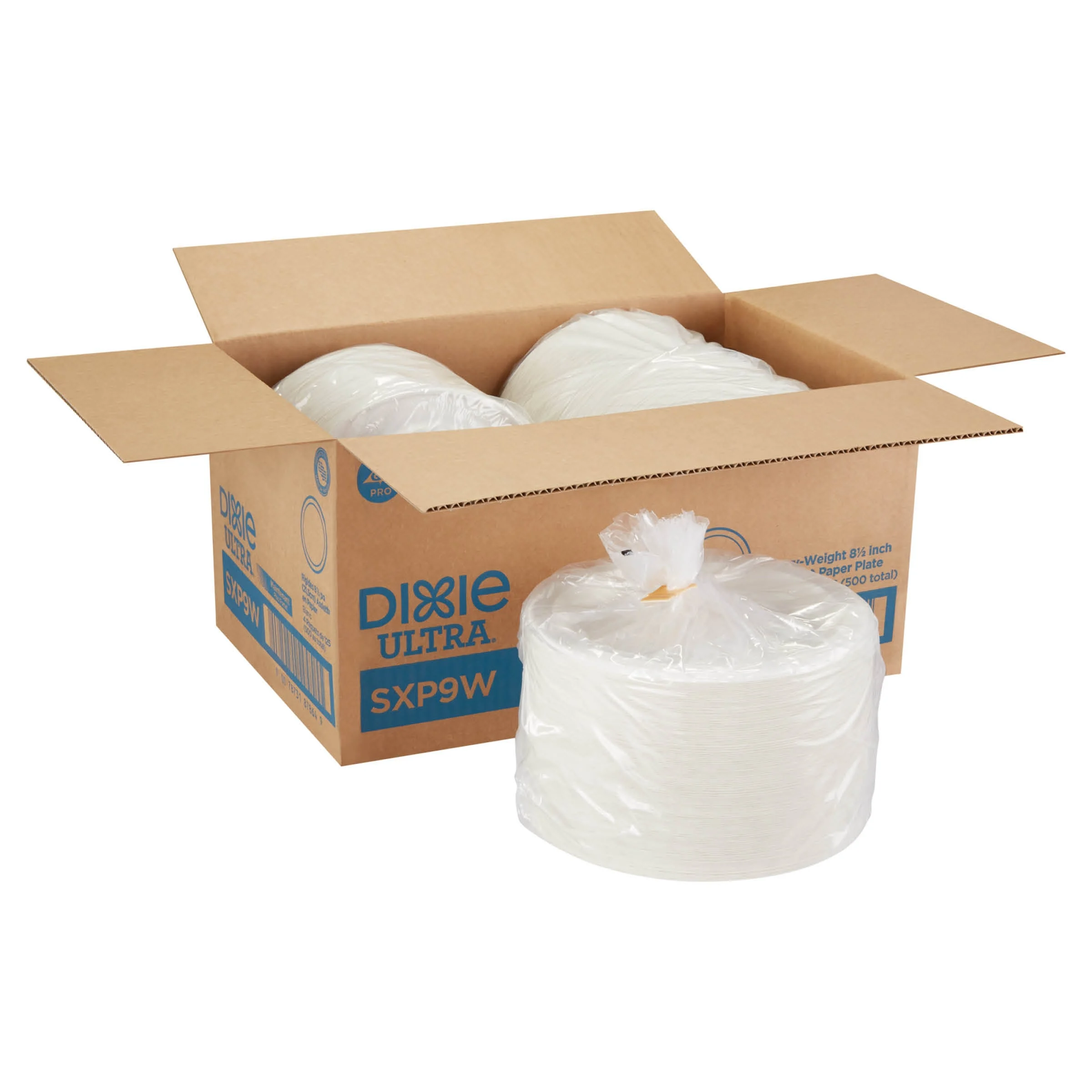 Dixie Ultra(R) 8 1/2 Heavy-Weight Paper Plates By Gp Pro (Georgia-Pacific) White 500-Count Case (
