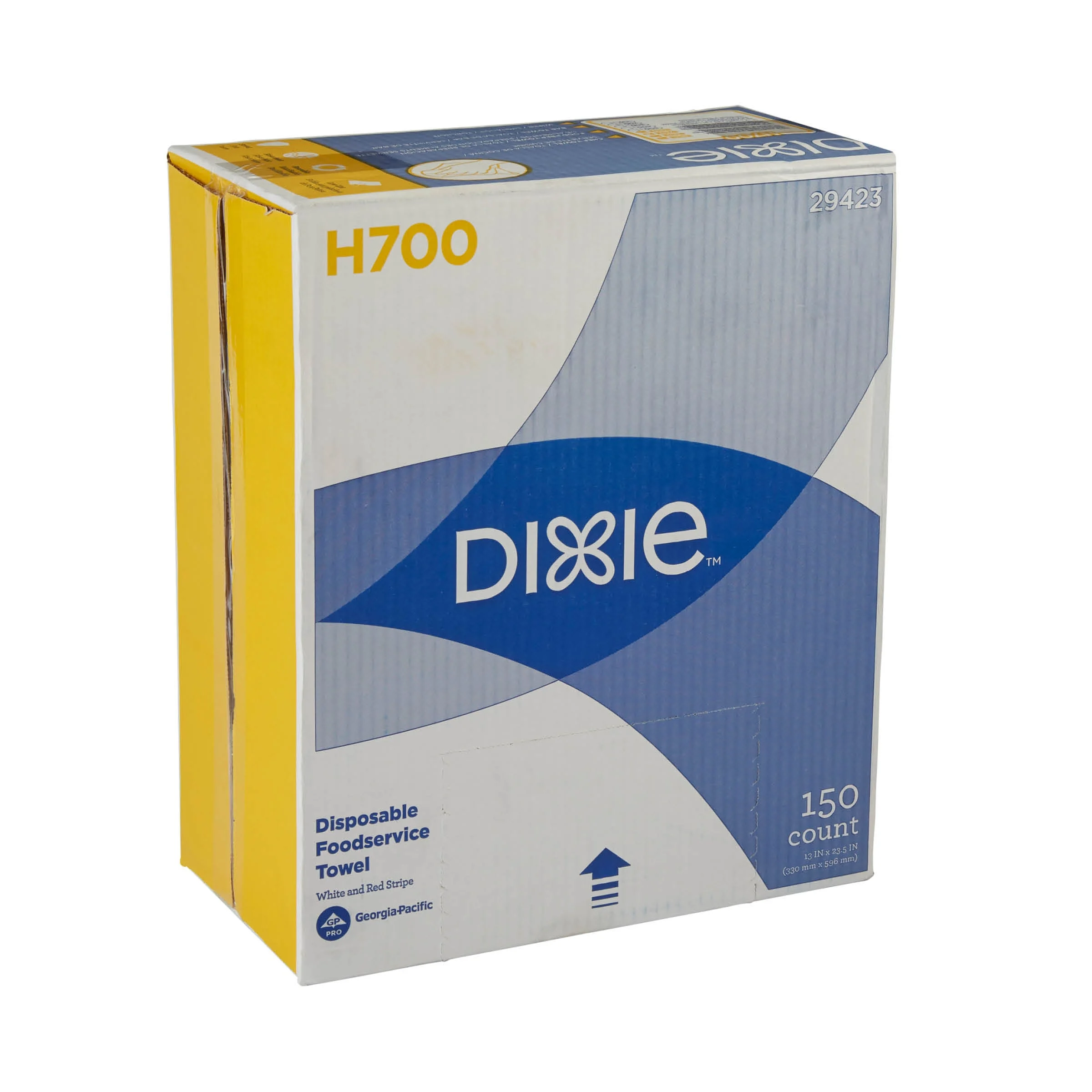 Dixie(R) H700 Disposable Foodservice Towels By Gp Pro (Georgia-Pacific) White & Red Stripe 150 Tow