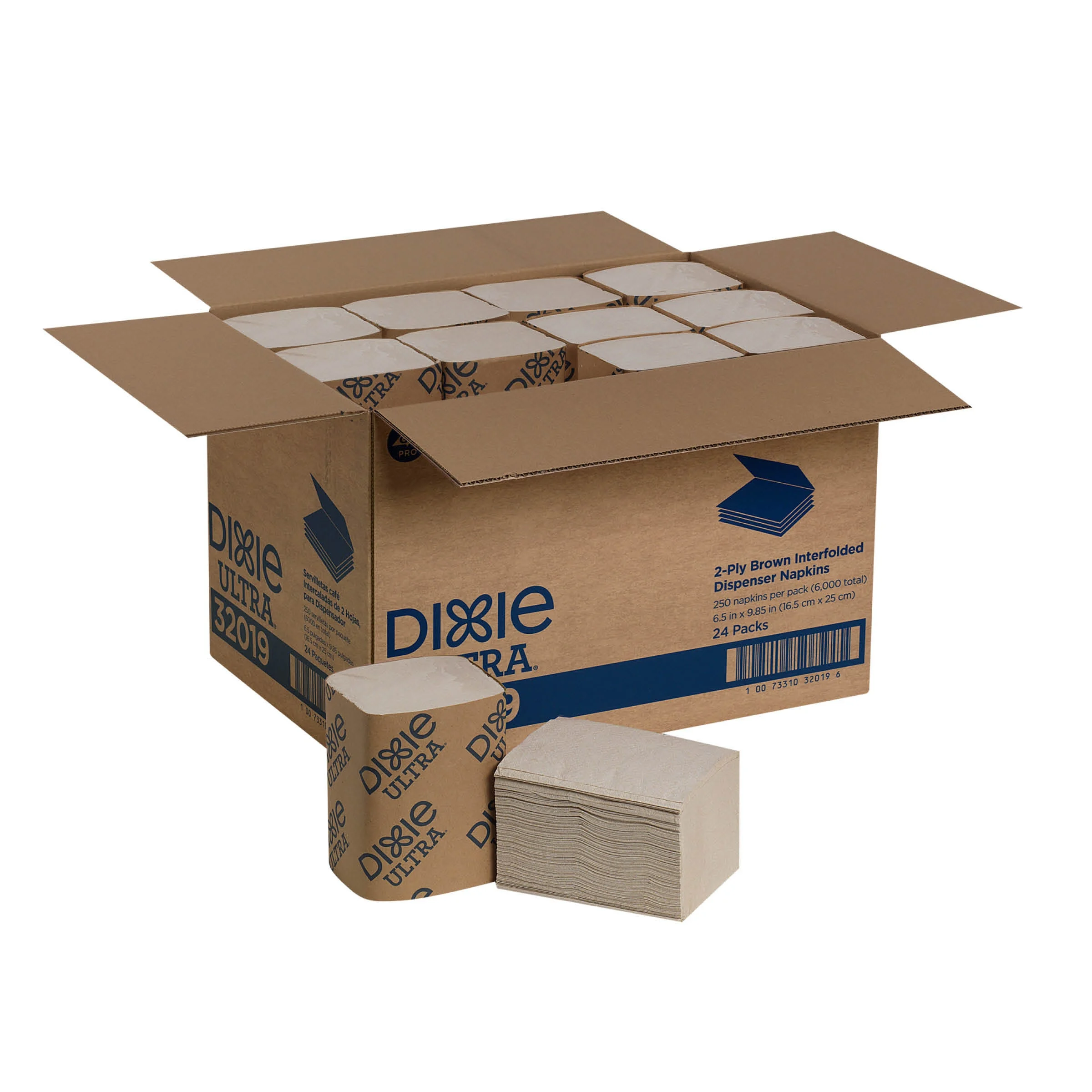 Dixie Ultra(R) Interfold 2-Ply Napkin Dispenser Refill By Gp Pro (Georgia-Pacific) Brown 6 000 Nap