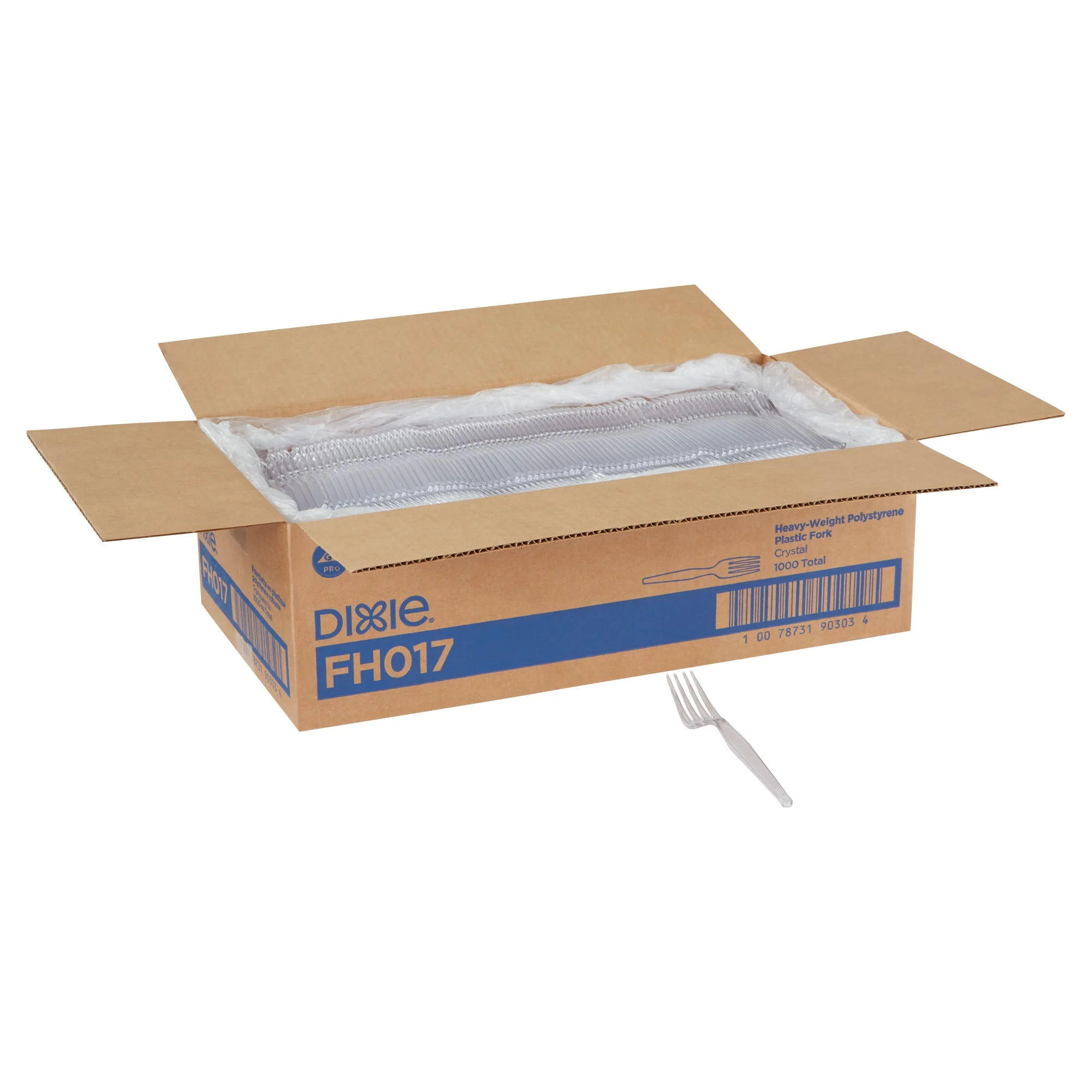Dixie(R) Heavy-Weight Polystyrene Disposableplastic Forks By Gp Pro (Georgia-Pacific) Crystal 1 0
