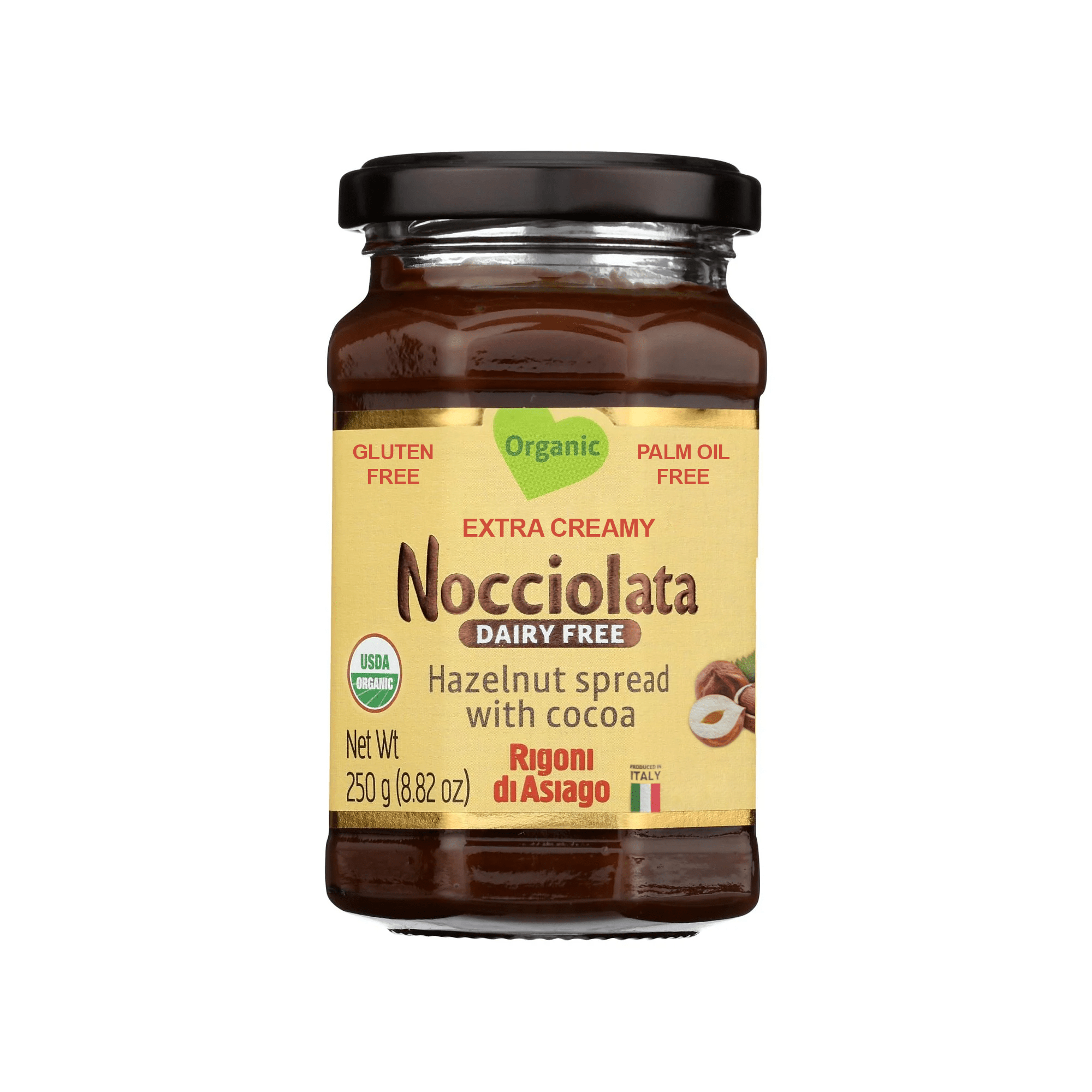 Rigoni di Asiago Dairy Free Organic Hazelnut & Cocoa Spread, 8.82 oz