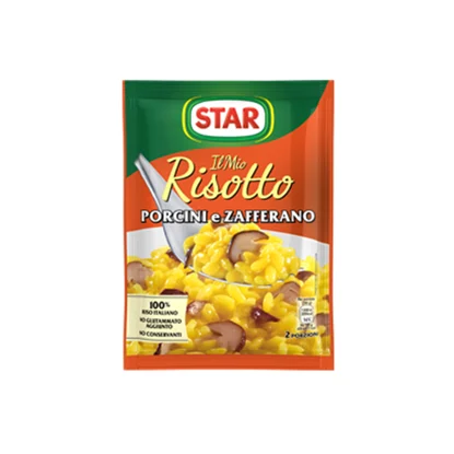 Star Porcini Mushroom and Saffron Risotto, Porcini & Zafferano, 175g