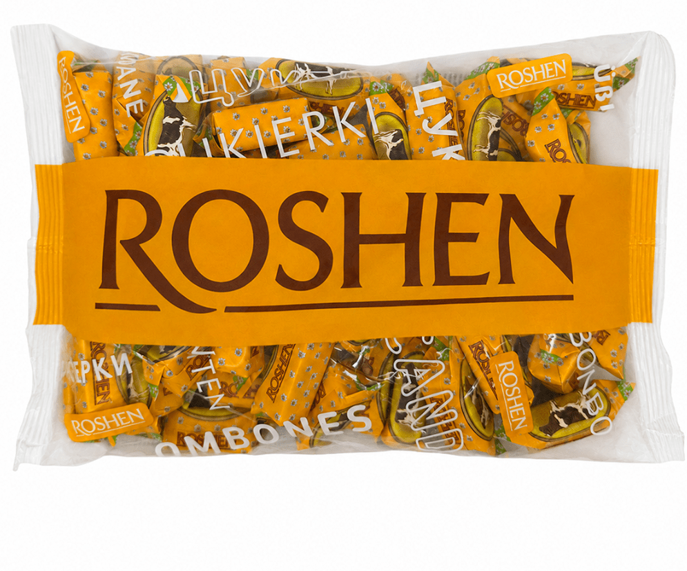 Roshen Hard Candy Butter Milk, 2.2 Lb