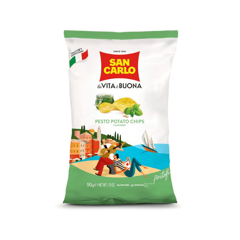 San Carlo Pesto Potato Chips, 1.76 oz | 50g