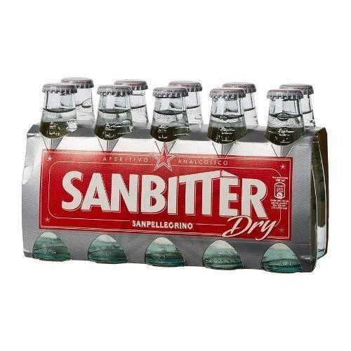 [Best Before: 08/31/2026] San Pellegrino Sanbitter Dry White Bitter- 10 Bottles (100mL each)