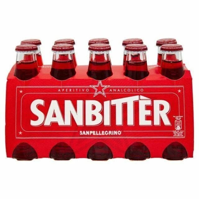 San Pellegrino Sanbitter Non-Alcoholic Red Bitter Aperitif, 10 x 100 ml