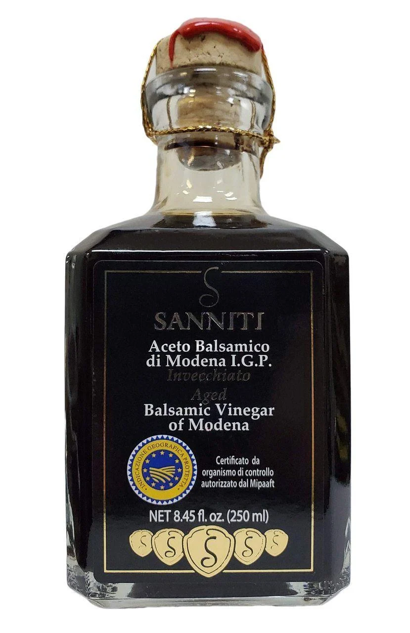 [Best Before: 05/31/2026] Sanniti Aged Balsamic Vinegar of Modena I.G.P., 8.45 oz (250 ml)