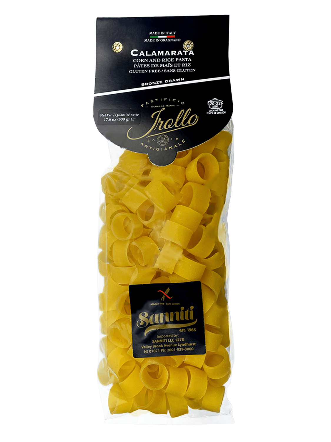 Sanniti by Irollo Gluten Free Calamarata, 17.6 oz