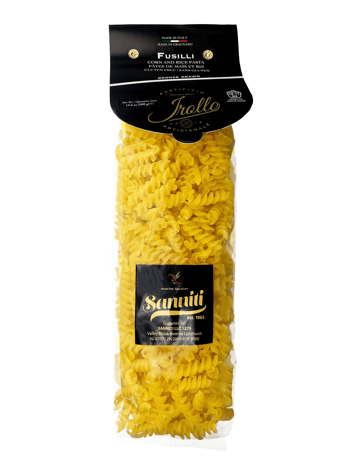 Sanniti by Irollo Gluten Free Fusilli, 17.6 oz