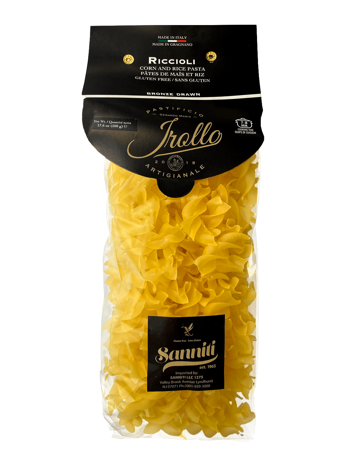 Sanniti by Irollo Gluten Free Riccioli, 17.6 oz