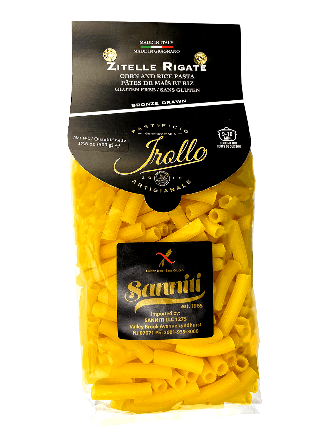 Sanniti by Irollo Gluten Free Zitelle Rigate, 17.6 oz
