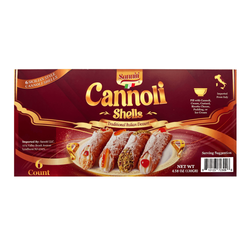 Sanniti Cannoli Shells, 6 Pieces