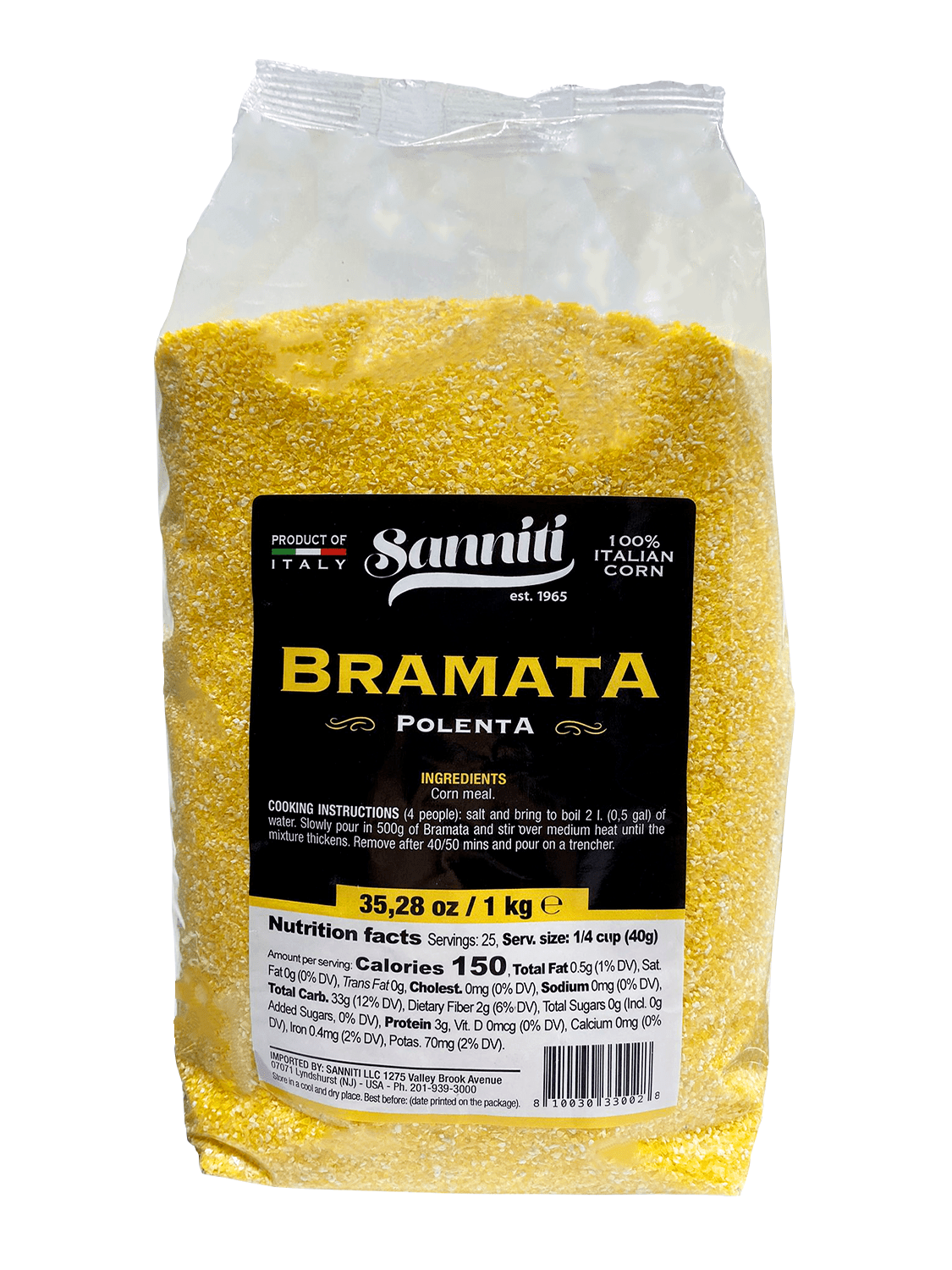 Sanniti Corn Meal Bramata Polenta, 2.2 Lbs