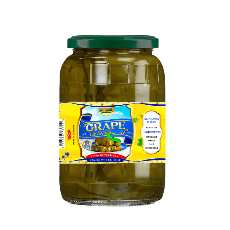 Sanniti Grape Leaves in Brine Jar, 2 Lbs