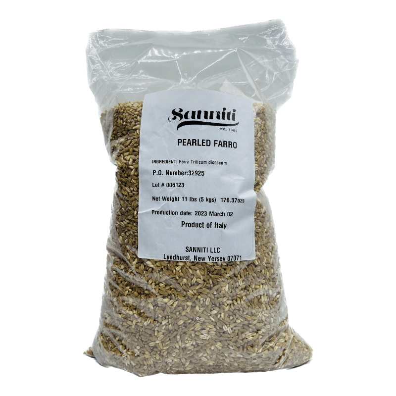 Sanniti Italian Pearled Farro, 11 lbs