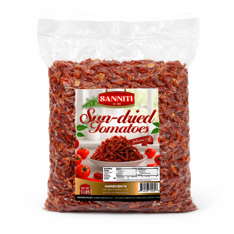 Sanniti Julianne Cut Sun-Dried Tomatoes, 5 Lbs