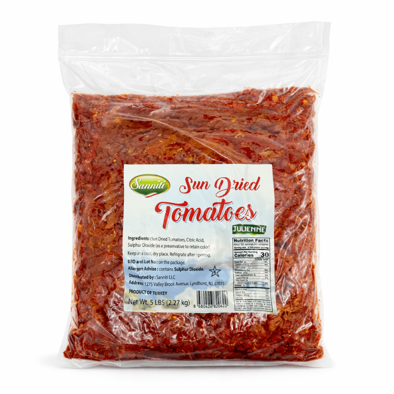 Sanniti Julienne Cut Sun-Dried Tomatoes, 5 Lbs
