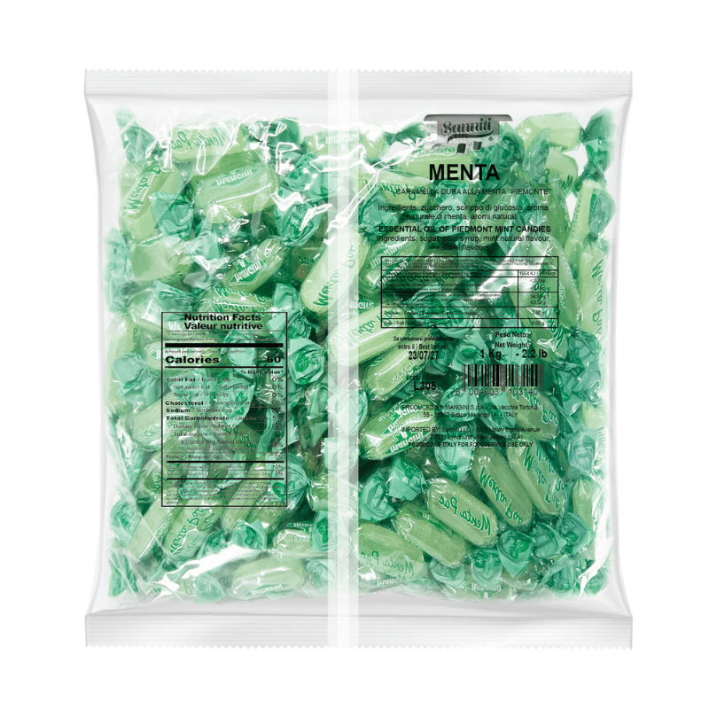 Sanniti Menta Caramelle Bulk Bag, 2.2 Lbs