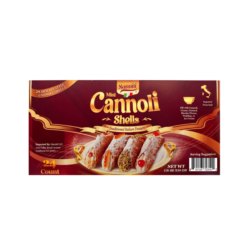 Sanniti Mini Cannoli Shells, 24 Count