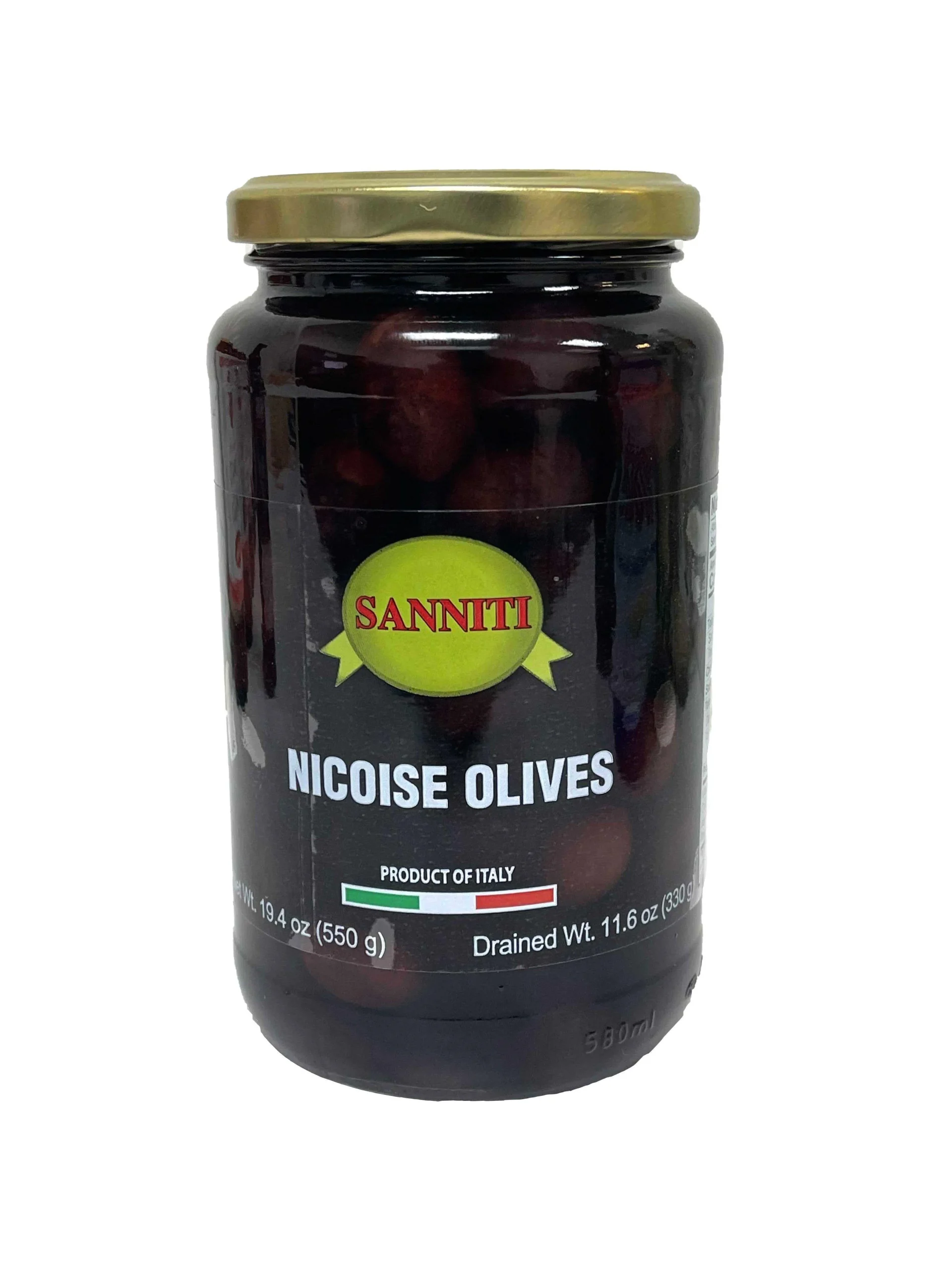Sanniti Nicoise Olives Jar, 19.4 oz