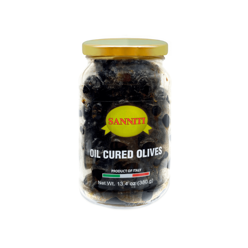Sanniti Oil Cured Olives Jar, 13.4 oz