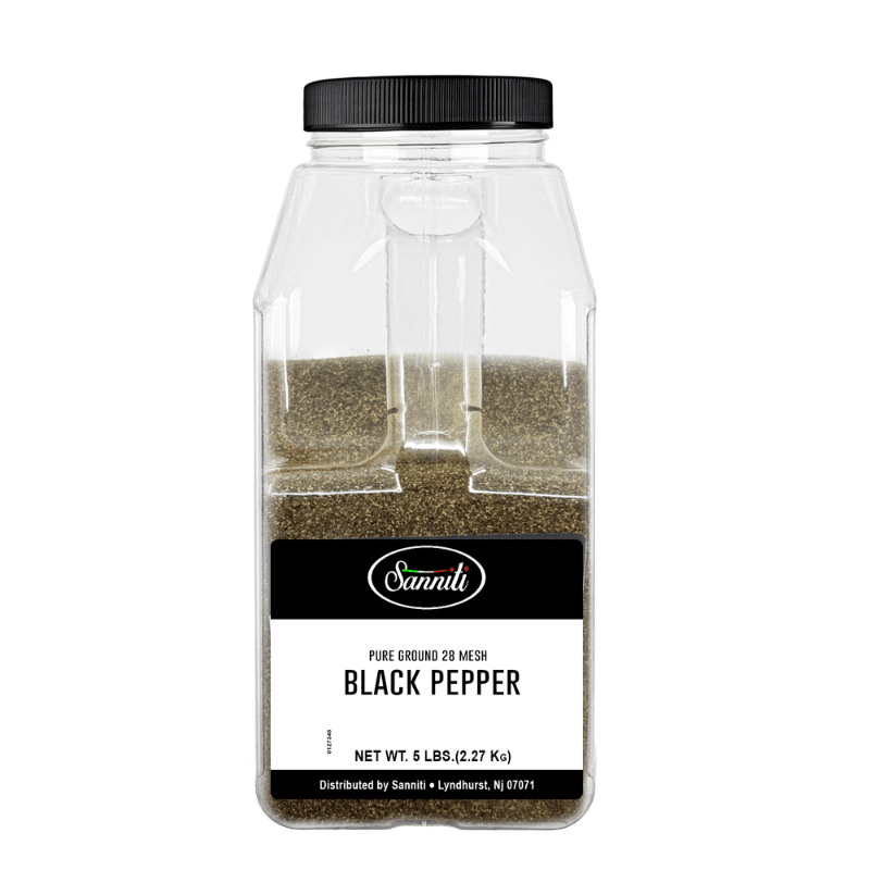 Sanniti Pure Ground 28 Mesh Black Pepper, 5 lbs