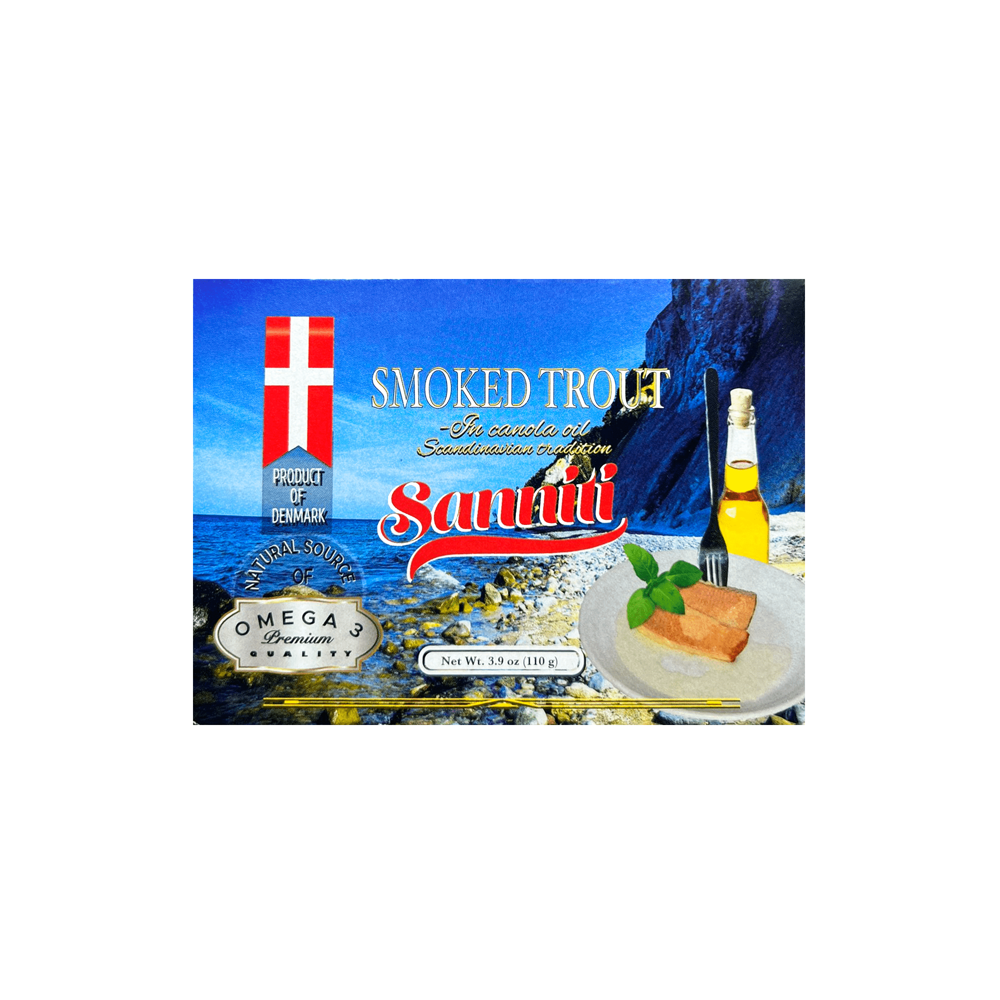 Sanniti Smoked Trout in Oil, 3.9 oz