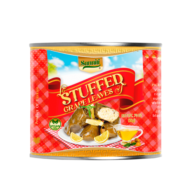 Sanniti Stuffed Grape Leaves Tin, 70 oz