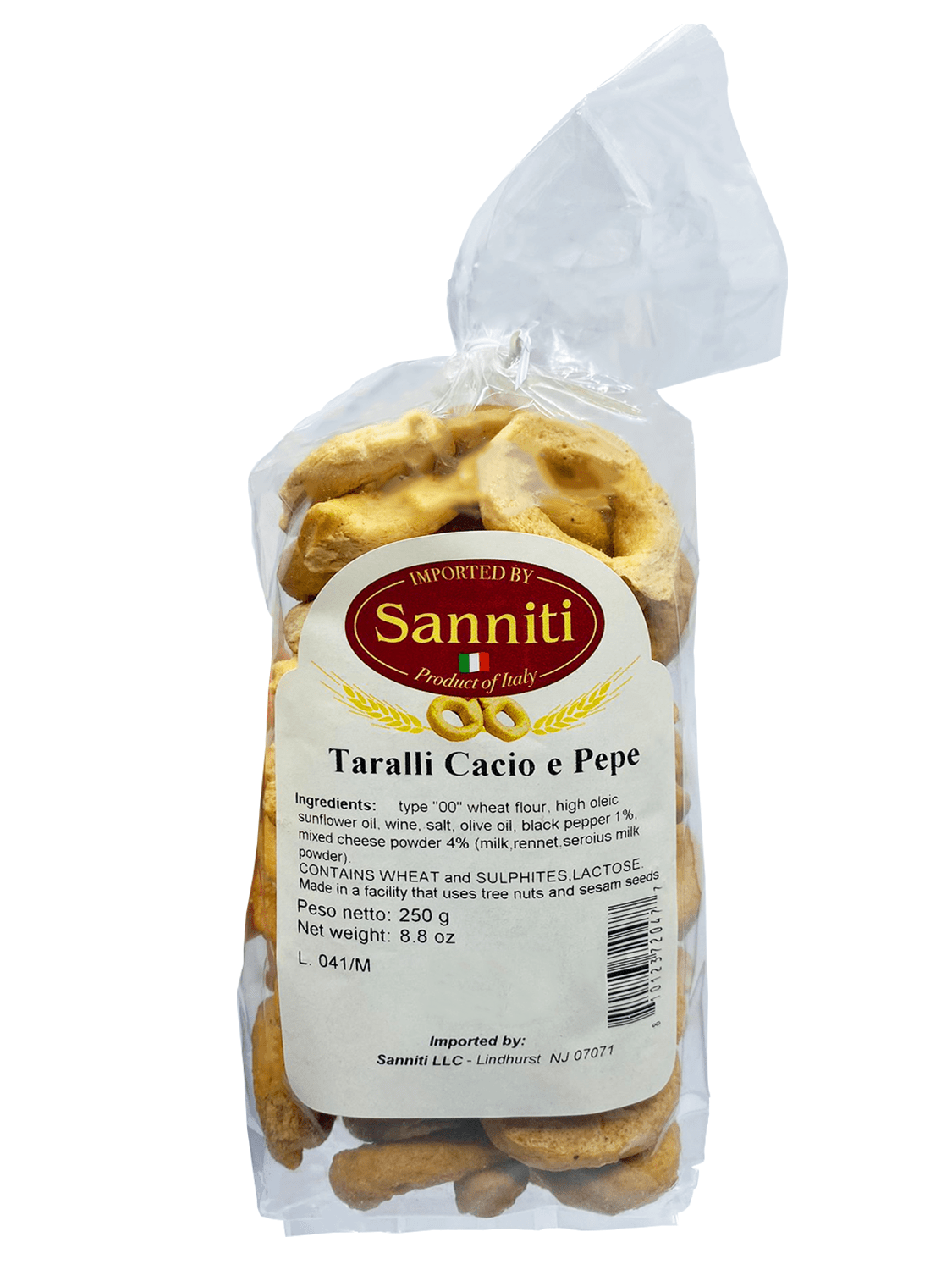 Sanniti Taralli Cacio e Pepe, 8.8 oz