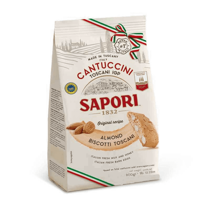 [Best Before: 07/27/2026] Sapori Cantuccini Almond Biscotti Cookies, 28 oz