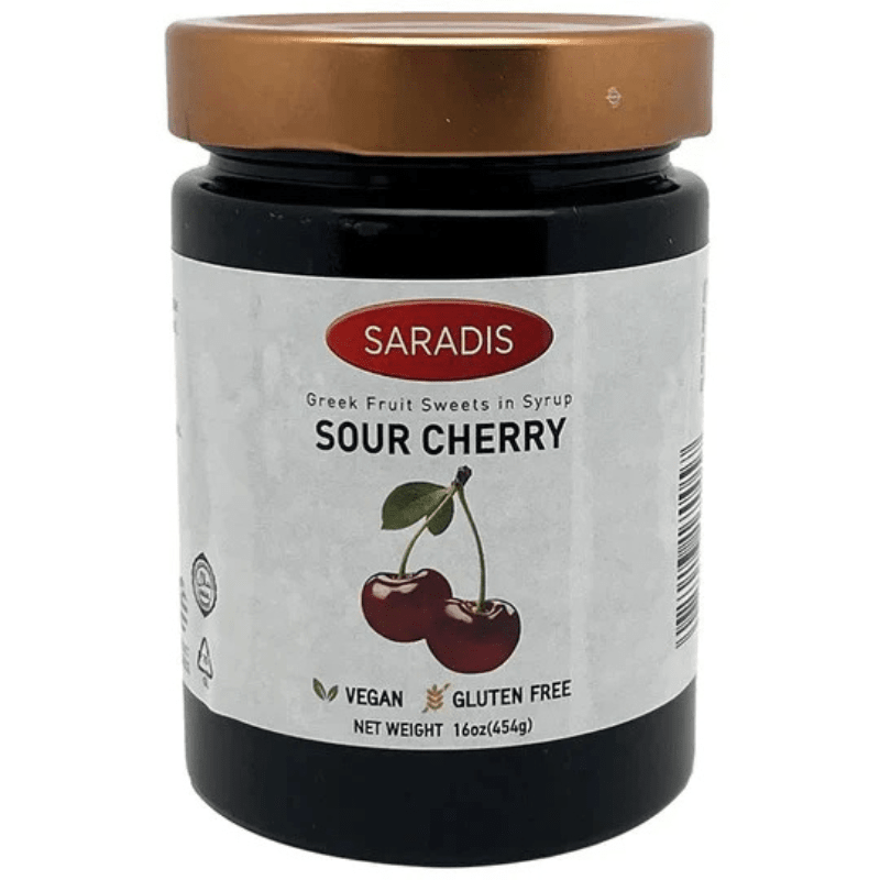 Saradis Sour Cherry in Syrup, 16 oz