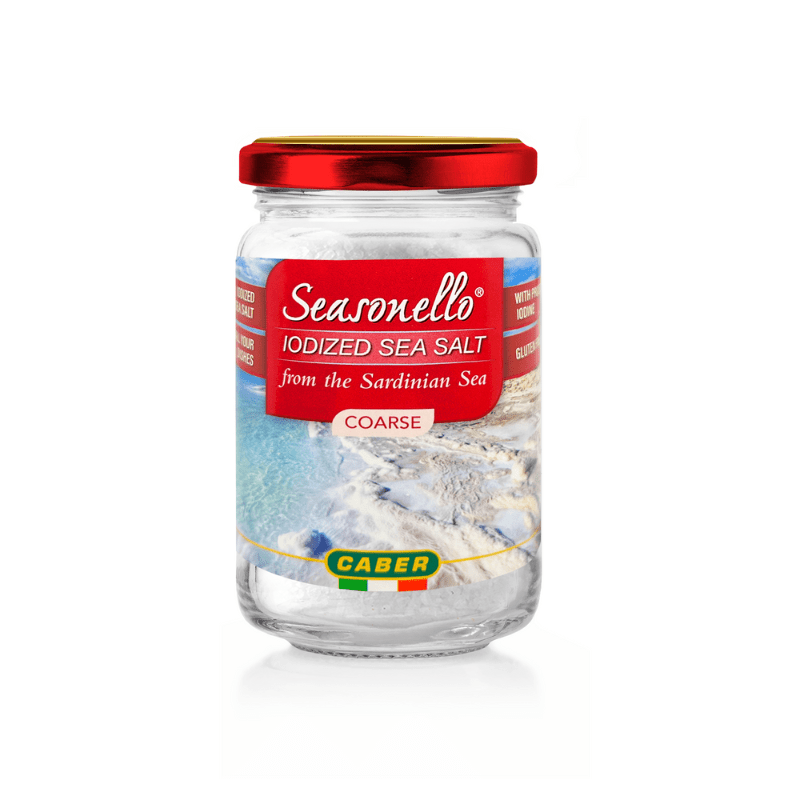 Seasonello Coarse Sea Salt Enriched with Iodine, 7.5 oz