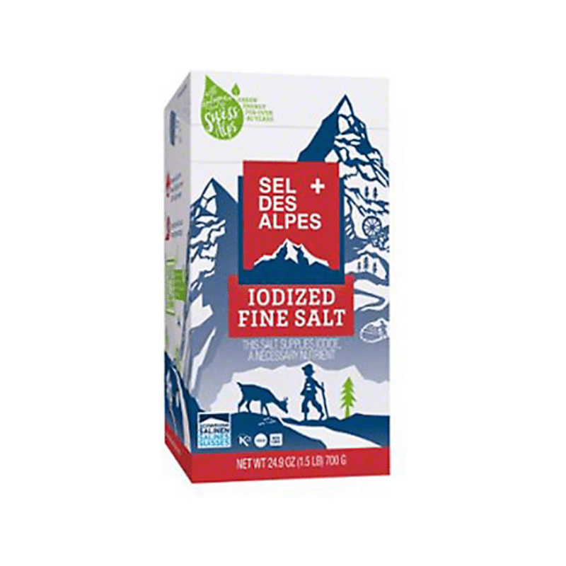 Sel Des Alpes Iodized Fine Salt, 25 oz