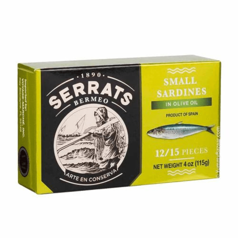 Serrats Small Sardines in Olive Oil, 4 oz (115g)